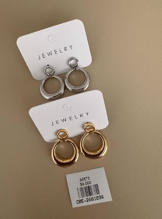 Aretes Aros Dobles Minimalistas