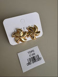 Aretes Flor Espiral Brillante
