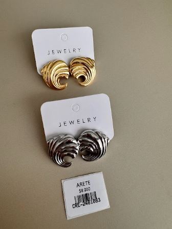Aretes Espiral Abiertos Texturizados