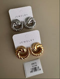 Aretes Espiral Trenzados Redondos