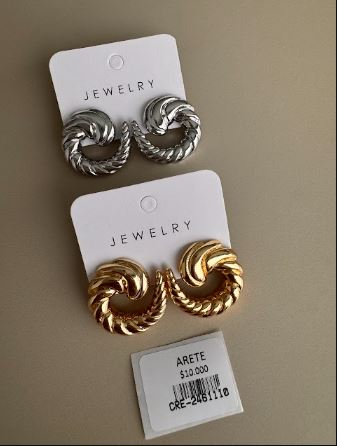 Aretes Espiral Trenzados Redondos
