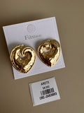 Aretes Corazón Orgánico de Acabado Martillado