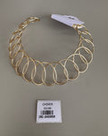 Choker Rígido de Aros Entrelazados en Tono Dorado