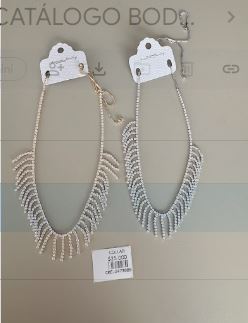 Collar de Pedrería Diseño en Cascada