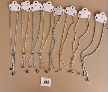 Collar Brillante Ajustable con Dije de Flor