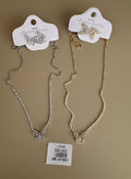 Juego de Collar y Aretes con Dije de Mariposa