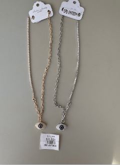 Collar Asimétrico con Dije de Ojo