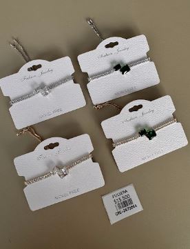 Pulsera de Circonias Tipo Tenis con Cristales Cuadrados Entrelazados