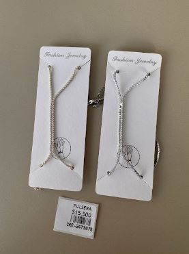 Pulsera de Mano (Baciamano) Delgado con Tira de Circonias