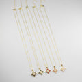Collar con Dije de Flor y Cristales