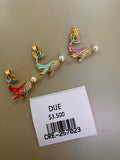 Dije de Ballena con Esmalte, Piedras y Perla