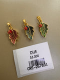 Dije Hoja con Mariquita Esmaltada