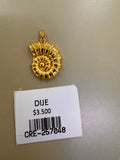 Dije de Caracol Espiral Dorado