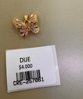 Dije de Mariposa con Piedras Rosas