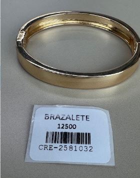 Brazalete Rígido Plano Minimalista con Bisagra