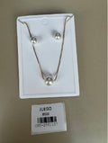 Set de Collar y Topos con Perlas Clásicas