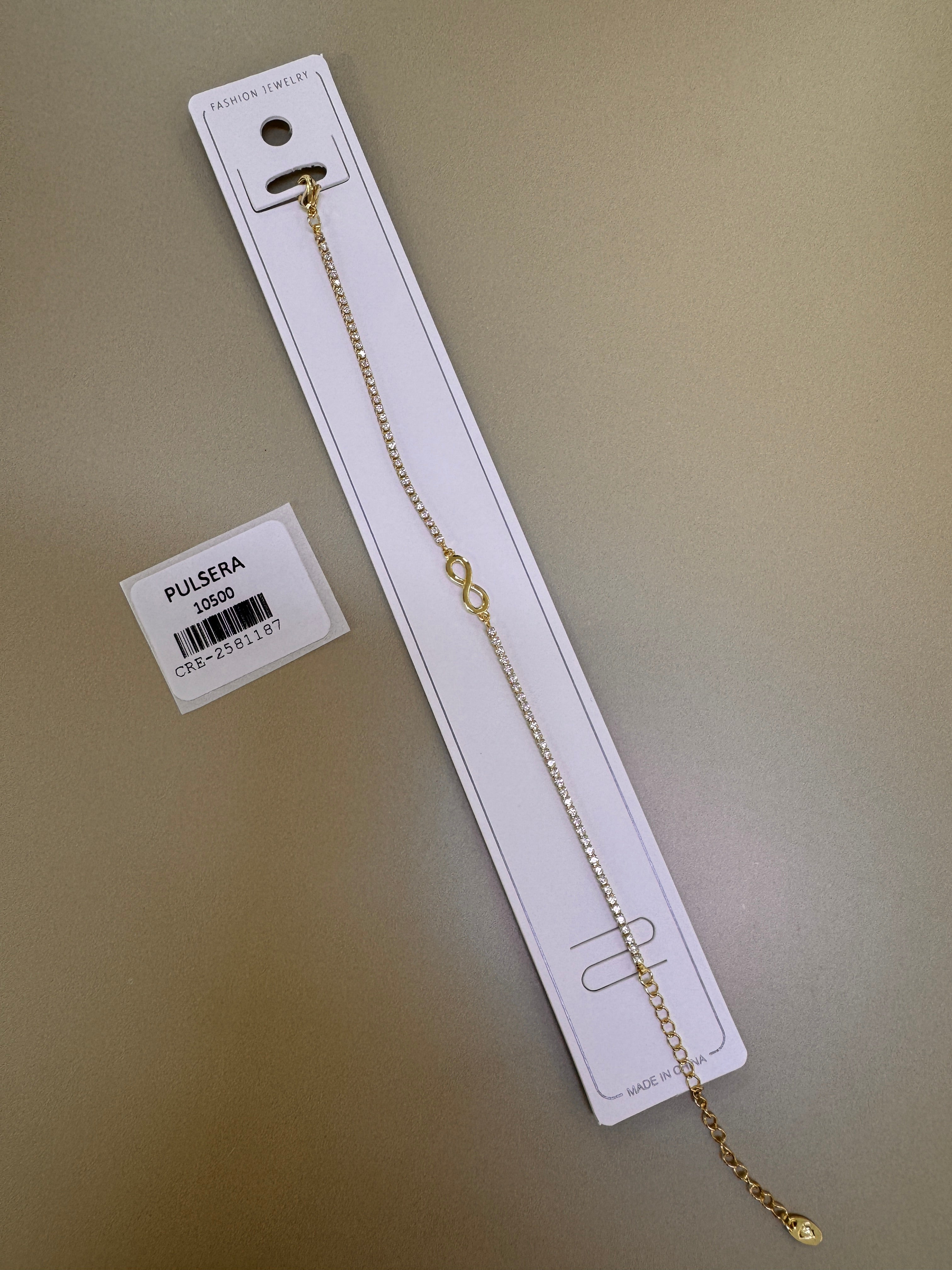 Pulsera Tipo Tenis con Dije de Infinito Central