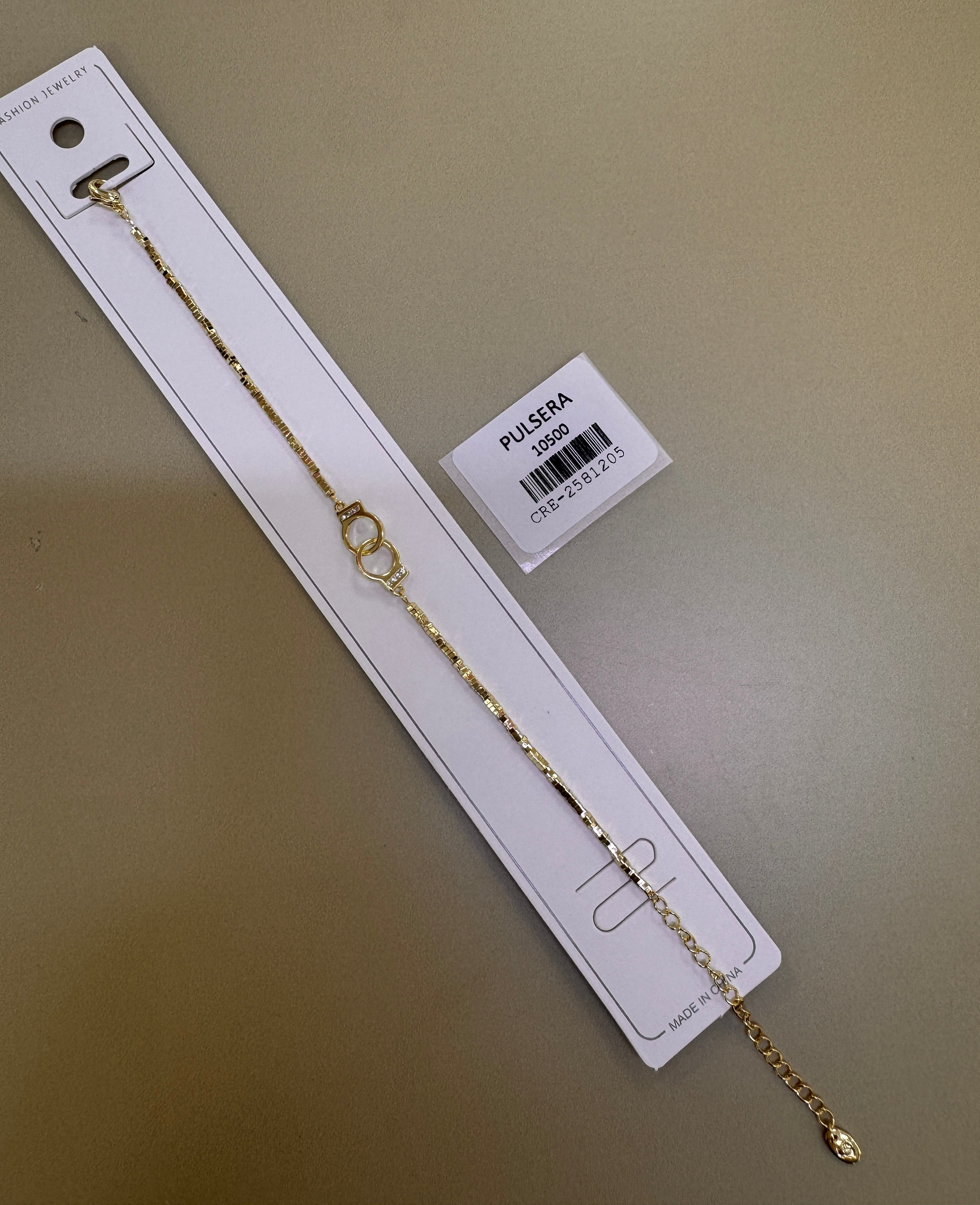 Pulsera Doble Aro Dorada