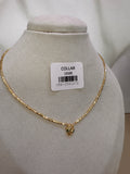 Collar Corto con Cadena Texturizada y Dije de Cabeza de Serpiente