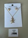 Juego Collar y Aretes Estrella de Mar Dorado