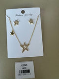 Set de Collar y Topos con Estrellas Brillantes