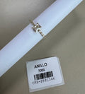 Anillo Fino con Piedra Rectangular y Banda de Cristales