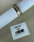 Anillo Doble con Cristales y Gemas Móviles