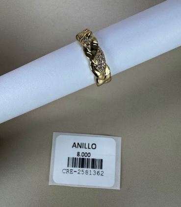 Anillo Trenzado con Cristales