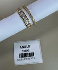 Anillo Doble con Cristales Baguette y Brillantes