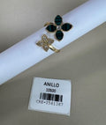 Anillo Abierto con Motivos Florales