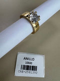 Anillo Ancho con Gema Central de Corte Cuadrado