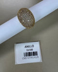 Anillo Ovalado con Cubierta Completa de Cristales