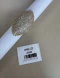 Anillo largo con pavé de cristales