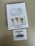 Piercing Dorado con Flores de Circones
