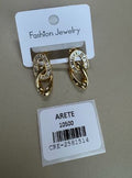 Aretes Eslabones Dorados con Circones