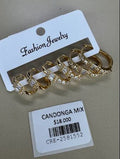 Candongas Mix con Detalles Brillantes y Circones