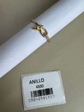 Anillo Diseño Nudo con Pequeñas Piedras Brillantes