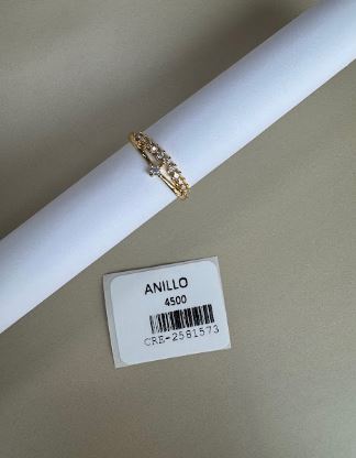 Anillo Fino con Diseño de Doble Banda y Brillante