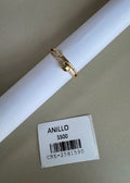 Anillo Doble Banda con Piedra y Esfera