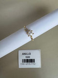 Anillo Ajustable con Perla y Detalle Brillante