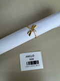 Anillo Ajustable con Diseño de Libélula y Perla