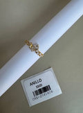 Anillo con Piedra Central Corte Marquise y Detalle Brillante