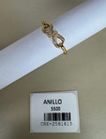 Anillo con Diseño de Infinito y Piedras Brillantes