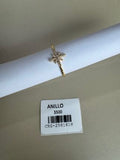 Anillo Diseño Estrella Polar con Piedras Brillantes