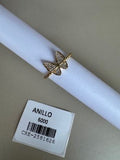 Anillo con diseño de mariposa pavé