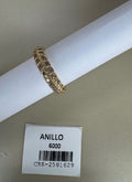 Anillo de Doble Hilera con Cristales Incrustados