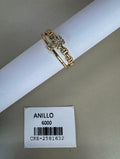 Anillo Doble con Cadena y Detalle de Piedras Brillantes