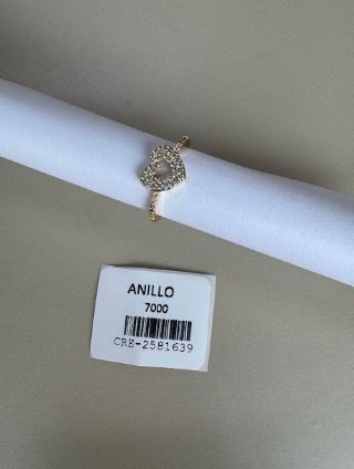 Anillo Fino con Detalle de Corazón Brillante