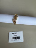 Anillo de Diseño Cruzado con Detalles Brillantes