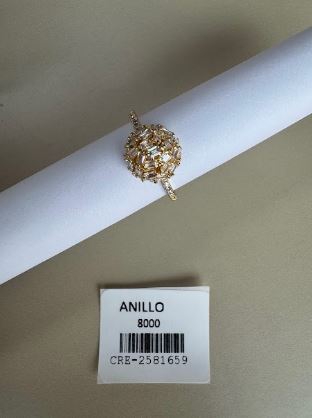 Anillo con Esfera de Cristales Brillantes